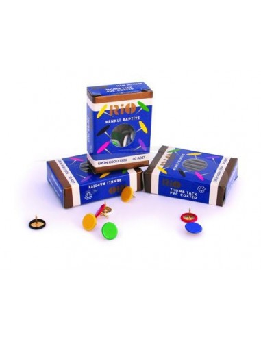 PUNAISES PLASTIFIÉES - RIO - LOT DE 10 BOITES