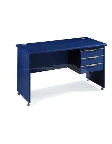 Bureau avec 3 tiroirs / à serure, 120 x 70 x 76 cm