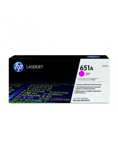 Cartouche authentique de toner magenta LaserJet HP 651A (CE343A)