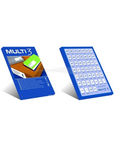 ÉTIQUETTES ADHÉSIVES MIXTES - MULTI 3 - BOITE DE 100 FEUILLES