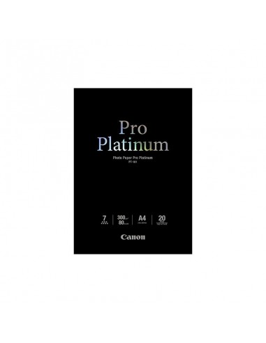 Papier Photos Canon PT-101 - Pro Platinum - 20 feuilles A4 de 300 g/m² (2768B016AC)