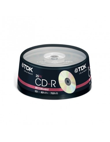 CD vierges TDK 18767 - storage media - CD-R x 25 - 700 Mo