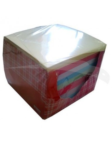 Bloc-cube 95 x 95 x 95 mm 500 feuillets Coul Assortis - Lot de 5 blocs