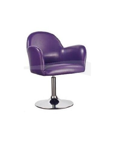 Fauteuil BRICE en PU & chrome (Noir ou Blanc)