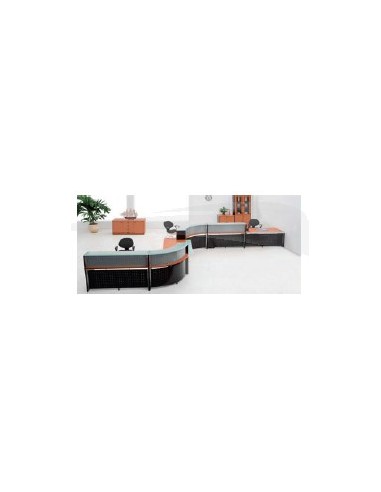 COMPTOIR 180° Extension Top 1400W x 150D x 30H Merisier / Noir