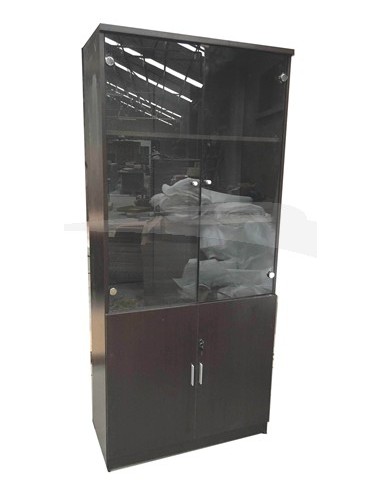 ÉLÉMENT DE RANGEMENT haut 2 + 2 portes vitrées W747 WENGE