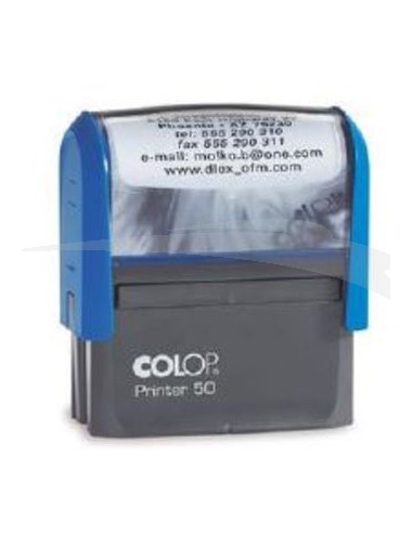 Cachet personnalisable COLOP Printer 50 format empreinte 30 mm x 69 mm 7 lignes