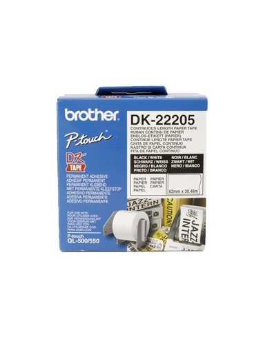 BROTHER Ruban Noir - Blanc 62mm