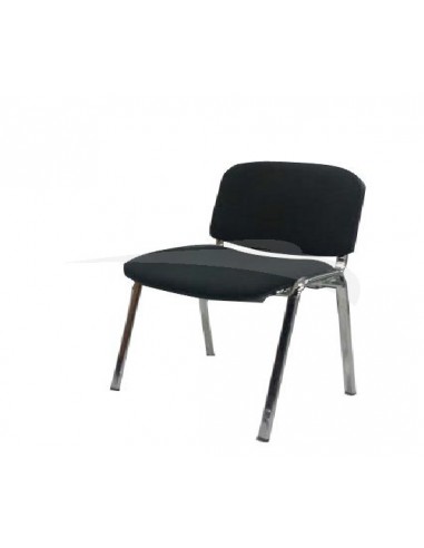 CHAISE VISITEUR EN TISSU MÈCHE NOIR 7688H