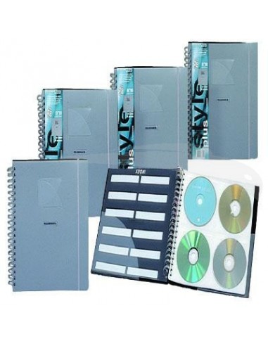 Porte-CD - FOLDERMATE - 48 Pochettes - Lot de 10 - Coul : Gris