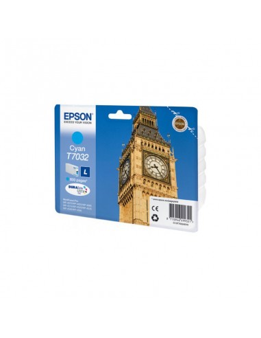 Cartouche d'encre Cyan Epson T7032 Big Ben (800 pages)