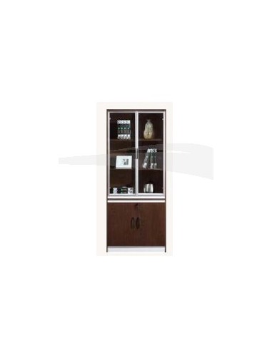 Meuble de rangement avec 2 portes 800W*400D*2000H Wenge