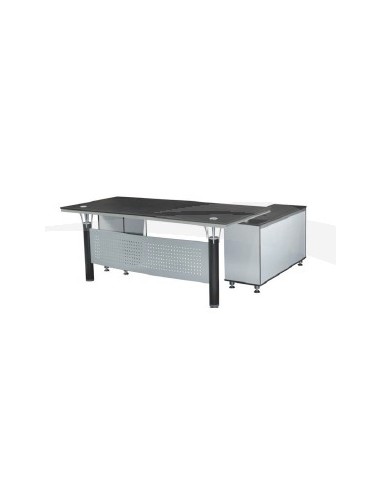 Set \"EXECUTIVE3\" bureau + retour + caisson 2000*900*760 Wengé