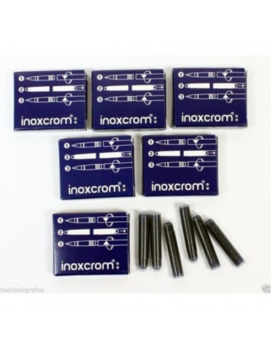 6 Cartouches pour stylo à encre Bleu