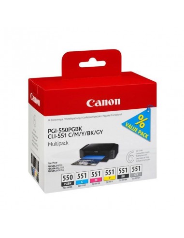 MultiPack Canon PGI-550/CLI-551 PGBK/C/M/Y/BK/GY