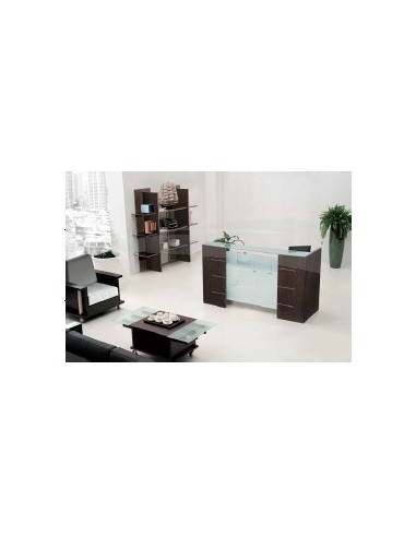 Comptoir de réception 1600W x 750D x 1100H Wengé