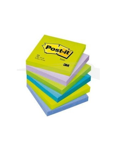 Lot de 12 blocs de 100 Notes repositionnables POST IT 76x76 mm coloris assorties